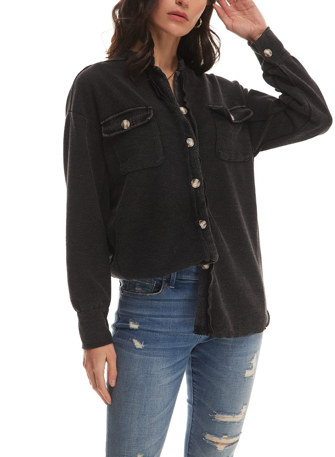 Charlina | Cozy Waffle Shacket