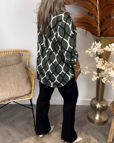 Renee | Graceful Geometric Blouse