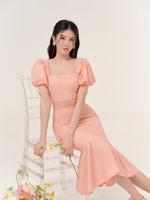 Alodia Mesh Off Shoulder Tailored Top in Iconic White